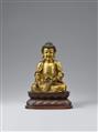 A gilt-bronze figure of the Medicine Buddha. Ming dynasty, 17th century - image-1