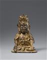 Figur des Guanyin. Bronze mit vergoldeter Lackfassung. Ming-Zeit - image-1
