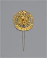 A large gilt silver hair pin. Qing dynasty - image-1