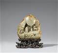 A Qing-dynasty jade carving of Shoulao with his stag. 19th century - image-1