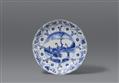 Blau-weißer Teller. Kangxi-Periode (1662–1722) - image-3