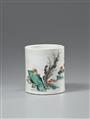 A famille verte brushpot (bitong). Qing dynasty (1644-1911) - image-3