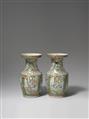 A pair of Canton famille rose vases. Qing dynasty, 19th century - image-2