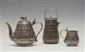 A Lucknow jungle pattern silver tea and coffee set. Northern India. Late 19th century - image-2