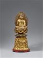 A gilt wood figure of Amida Nyorai. 18th/ early 19th century - image-1