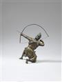 A copper alloy figure of an archer by Yoshimitsu. Around 1900 - image-2