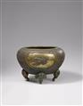 A large copper alloy basin. Meiji period - image-3