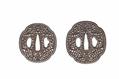 A pair of Nanban iron tsuba for a daishô. 18th century - image-1