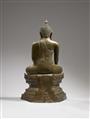 An unusually large bronze figure of Buddha Shakyamuni. Burma, Arakan. 18th/19th century - image-2