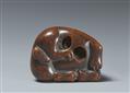 A large boxwood netsuke of a puppy. Early 19th century - image-4