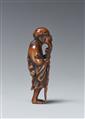 A boxwood netsuke of  Tekkai Sennin. Around 1800 - image-4