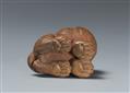 A light boxwood netsuke of a tiger. 19th century - image-5