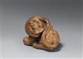 A light boxwood netsuke of a tiger. 19th century - image-1