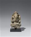 An Angkor Wat-style sandstone figure of a seated Ganesha. Cambodia. 12th century - image-1