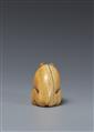 A large ivory netsuke of a rabbit. 18th century - image-4