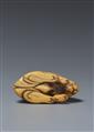 A large ivory netsuke of a rabbit. 18th century - image-5