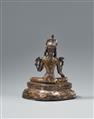 Shyamatara (Grüne Tara). Bronze mit Resten von Vergoldung. Tibet, 14. Jh. oder später - image-2
