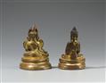 Figur des Buddha Shakyamuni und Figur der Shyamatara. Vergoldete Bronze. Tibet, 17. Jh. und 19. Jh. - image-3