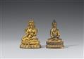 Figur des Buddha Shakyamuni und Figur der Shyamatara. Vergoldete Bronze. Tibet, 17. Jh. und 19. Jh. - image-1