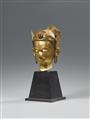 Kopf des Padmasambhava. Feuervergoldete Bronze. Tibet. 18. Jh. - image-2