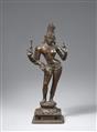 Prozessionsfigur des Ardhanarishvara. Bronze. Süd-Indien. Im Stil der Chola-Zeit, wohl 19. Jh. - image-1