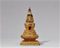Stupa auf einem Löwenthron. Holz, vergoldet. Tibet, 19. Jh. - image-5