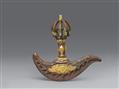 Ritual-Hackmesser (kartrika). Eisen und teilvergoldetes Kupfer. Tibet, 18./19. Jh. - image-2