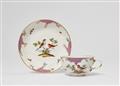 A Meissen porcelain cup and saucer with Continental birds - image-2