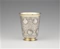 A parcel gilt Prussian silver coin-set beaker - image-2