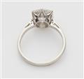 A platinum and c. 1.42 ct transitional-cut diamond solitaire ring. - image-2