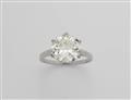 A 14k white gold and diamond solitaire ring. - image-3