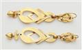 A pair of Victorian multi part gold repoussé pendant earrings. - image-2