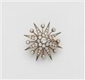 A late 19th century 14 k gold and diamond star brooch. - image-1