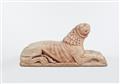 A pair of recumbent lion column bases - image-1