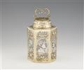 A large parcel gilt Baroque silver flask - image-1