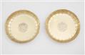 A pair of George I silver gilt strawberry dishes - image-4