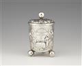 An Augsburg parcel gilt silver beaker and cover - image-2