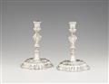 A pair of Augsburg silver candlesticks - image-1