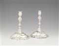 A pair of Augsburg silver candlesticks - image-1