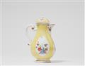 A Meissen porcelain coffee pot with yellow ground - image-2