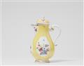 A Meissen porcelain coffee pot with yellow ground - image-1