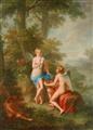 French School, 2nd half 18th century - Cupid and Psyche
Diana and Actaeon - image-1