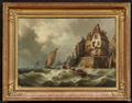 Unknown Artist 19th century - View of a Town on a Coast - image-2