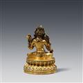 A fine fire-gilt bronze of a Green Tara (Shyamatara). 16th/17th century - image-2