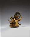 Dharmadhatu Vagishvara Manjushri. Bronze, feuervergoldet. Nepal, 18./19. Jh. - image-2