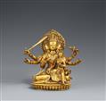 Dharmadhatu Vagishvara Manjushri. Bronze, feuervergoldet. Nepal, 18./19. Jh. - image-1