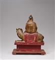 Daoistische Gottheit auf Löwe. Holz mit vergoldeter Lackfassung. Qing-Zeit - image-2