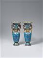 A pair of cloisonné enamel vases. Second half 19th century - image-1