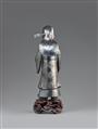 A hollow-cast silver figure of a dignitary. Probably Shanghai. Around 1900 - image-2