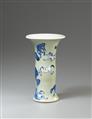 A small celadon-ground gu-shaped vase. Kangxi period (1662 - 1722) - image-2
